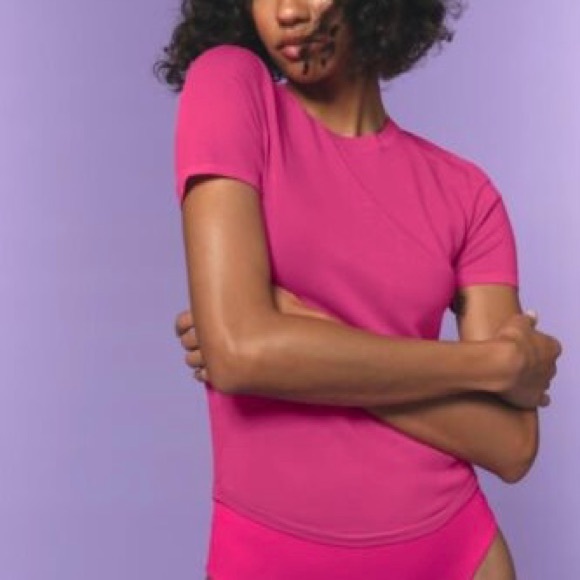 Zara NWOT Extra Fine Knit Top Fuschia - Picture 3 of 4